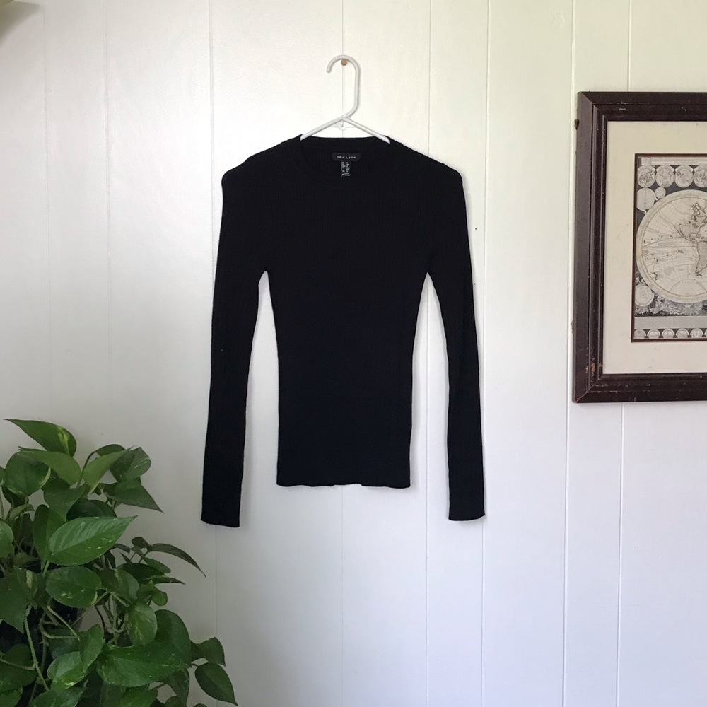 New Look Crew Neck Ribbed Top NWT